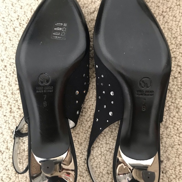 St. John black heels with rhinestones, size 7. - Picture 5 of 5